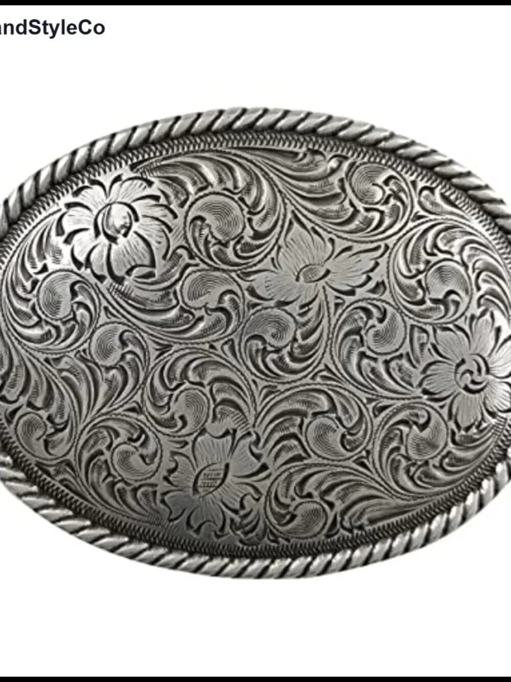 Western Floral Belt Buckle Fits 1.5